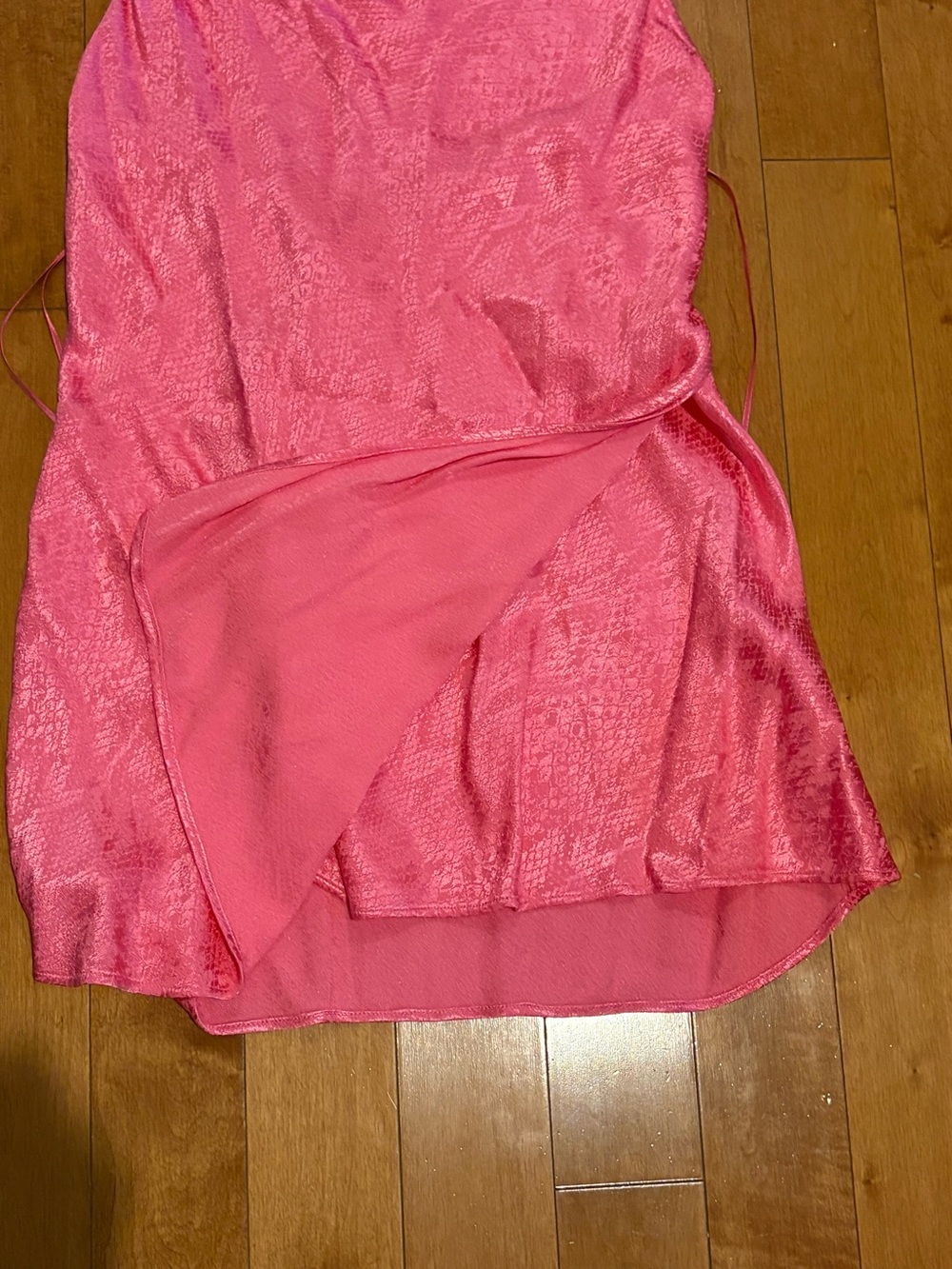 NWT- Zara Hot Pink Satin Camisole Dress- Large - Picture 5 of 5
